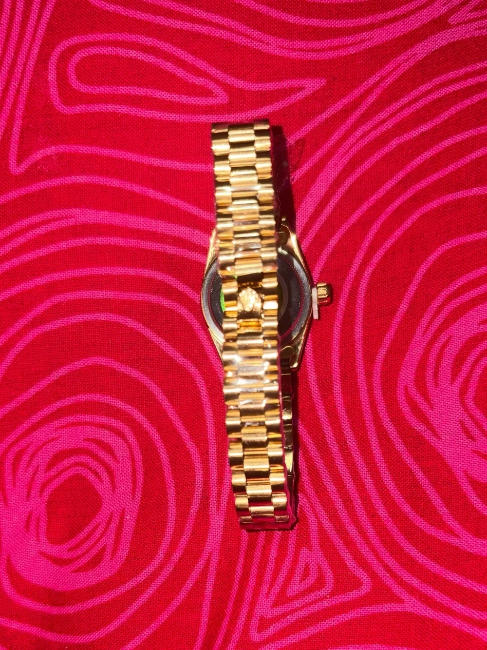 Gold-Tone Women's Watch with Crystal Bezel - Unbranded